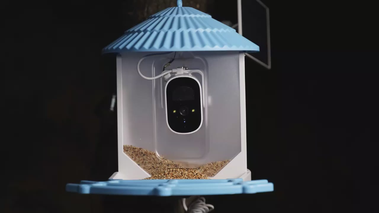 PXT-B06-S   Bird Feeder with Camera 1296P HD AI Identify Smart Bird Feeder Solar Powered Outdoor Gift for Bird Lovers